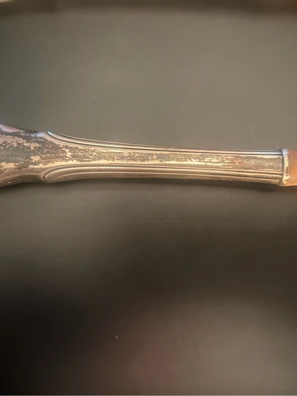Olive Wood and Sterling Silver Salad Server Set